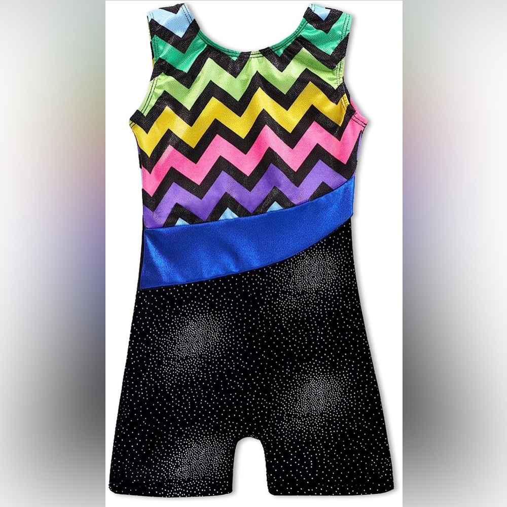 NWT Leotard Biketard Rainbow Shimmer